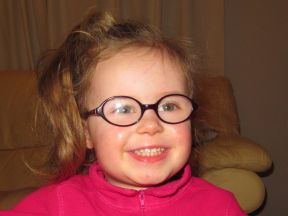 preschooler in glasses