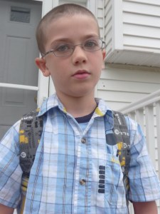 Alex on his first day of school.