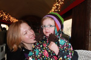 Stella and I, while riding the Santa Train. Happy holidays, everyone!