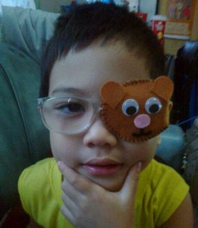 He is 4 years old now but started wearing glasses and patching since he was 3 years old.  