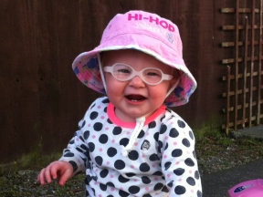 baby girl in glasses